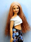 Barbie Doll Wig Size 4 Tibetan Lamb Mohair Ooak Custom  65 Coppery Red-blond