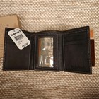 New In Box Timberland Trifold Leather Wallet Brown Msrp 55 Orange Lining Version
