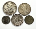Lot Of 5 Germany Silver Coins 1855-1951 Prussia   Germany  j44 