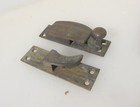 Antique Brass Sash Window Latch Lock Fastener Catch Old Handle  whistons 