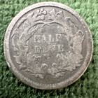 1872 Seated Liberty Half Dime Good Plus Free Shipping
