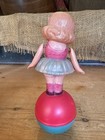 Vintage Celluloid Jointed Girl In Tutu On Ball Rattle 5 5    Tall Japan Rare