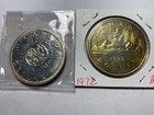 Canada Three One Dollar Silver Coins 1964  1972  1973  Patina