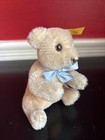 Steiff Original Teddy Miniature Bendy Bear  Mohair  Blue Ribbon  4   Pre-owned