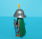 Playmobil Medieval Castle Knight Man Figure Green  Black With Sword