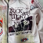 Rick And Morty Members Only Jacket - M Rare Adult Swim Lightweight Full Zip Euc