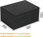 Faux Leather Decorative Box  Large Wooden Structure Keepsake Box Accessory 