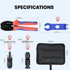 Lingchievo Solar Crimper Tool Kit With 12 Pcs Mc4 Connectors 2 Medium  Black