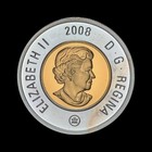 Canada  2008  2 Dollars  Silver - Qeii  Polar Bear  Gilt Toonie Frosted Proof 1