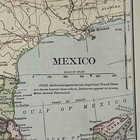 Antique 1902 Map Of Mexico  Central America   West Indies 12   x10   