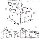 Massage Recliner Chair Electric Heated Vibration Remote Sofa Lounge Armchairs