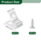 100pcs Fence Wire Clamp  Wire Fence Clips With Screws For 7mm Od Wire