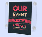 Window Sign Holder With Suction Cups Clear Acrylic Double Sided 8 5  X 11  Signa