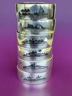 Antique Unique Napkin Rings Iraqi Niello Sterling  Silver Nahee Amarah 136 G R4