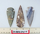 3 Piece Collection 3  Spearheads - Arrowheads - Hand Knapped Agate jasper