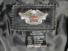 Harley-davidson Black Genuine Leather Motorcycle Vest Size L    Vgc 