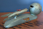 Vintage Strato Bank Rocket Ship Coin Bank 1950s 50s Space Age First National
