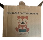 Alva Baby Cloth Diapers Brand New Unused Lot Of 6 Baby Diapers   12 Inserts