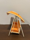 Vintage 1970s Lundby Dollhouse Striped Porch Garden Swing With Canopy - Rare 