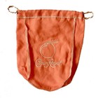 Orange Crown Royal Bag W  Drawstring   Peach Embroidered  no Longer Produced 