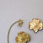 Vintage Girl Scouts Jewelry Lot 1959 Senior Roundup Sterling Necklace Trefoil