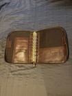 Franklincovey Brown Croc-embossed Leather Zip Organizer Planner 7-ring Binder