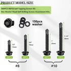 300pcs  8 10 Self Tapping Screws 410 Stainless Steel Self Drilling Screws bla   