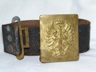 Spanish Civil War Army Belt Buckle   Leather Belt Cereceda Franco Crown  Eagle