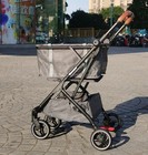 2025 Fashion Personal Shopping Cart With Removable Tote Bag rubber Wheels 60l   