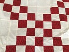 Handmade 76x86    Irish Chain Quilts Top  Red Of White Background
