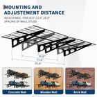 2 Pack 2x6ft Garage Shelving Adjustable Storage Shelf Heavy Duty Wall Mounted