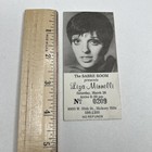 Liza Minnelli Souvenir Program 1972 The Sabre Room Program 1977 And Event Ticket