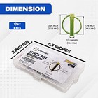 6 Pcs Of Lynch Pin Assortment  7 16   x1-3 4     For Trucks  7 16  X 1-3 4 