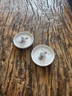 Lot Cc Vintage Style White Metal And Silver Chanel Buttons Lot Of 2 Stamped