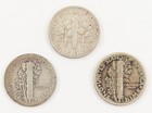 Mixed Lot Of 3 90  Silver Circulated Dimes - Inv  1005