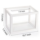 Clear Acrylic Wedding Card Box White Wooden For Party Reception Thick Money Gift