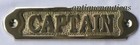 Brass  captain  Plaque Or Sign Nautical Collectible Home Decorative Plaque Gift
