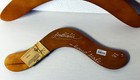 2-8    Hand Made Wooden Boomerang Hand Painted Dot Art W kangaroo Made N Australia