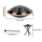 Handpan Drum 18 In 9 Notes G Minor Hand Drum Instrument With Mallet