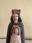 Antique Spanish Colonial Wooden Statue   Santa Teresa De   vila - 19th Century