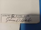 1992 James Hawk Signed Rawhead Rex Original Tattoo Flash Art 2 Page Lot Vintage