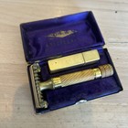 1930s Gillette Aristocrat Delux Gold Razor Christmas Edition