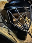 Vaughn Hecc Certified Full Face Goalie Mask Helmet W  Cat Eye  Black Worn Once