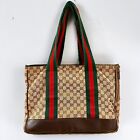 Gucci Gg Sherry Line Beige Canvas Dog Carrier Dog Carry Pet Carrier Bag W40 D
