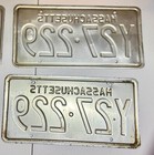 1973 Massachusetts White blue Plates Pair Unrestored Yom Dmv