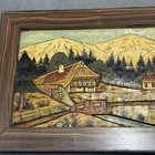 German Black Forest Or  Bavarian Hand Carved Wood Picture 3d Large 55   x23   