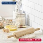Classic Wood Rolling Pin  18-inch Hardwood Dough Roller For Baking Pizza  Pies 