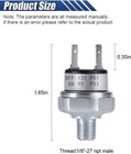 2pcs Air Pressure Switch 90-120 Psi  1 8 -27 Npt  20a Dc 12v 24v   Ac 120v 240v