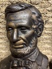 Cast Iron Bronze Finish  Abraham Lincoln Heavy Book Ends Patina Sculpture Bust