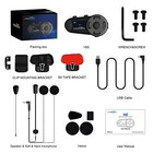 V6s 1200m 2 Way Motorcycle Intercom Bluetooth Headset Motorbike Interphone Fm